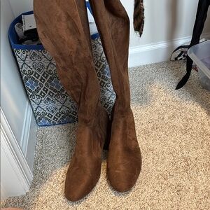 Forever 21 Brown Over the Knee Boots
